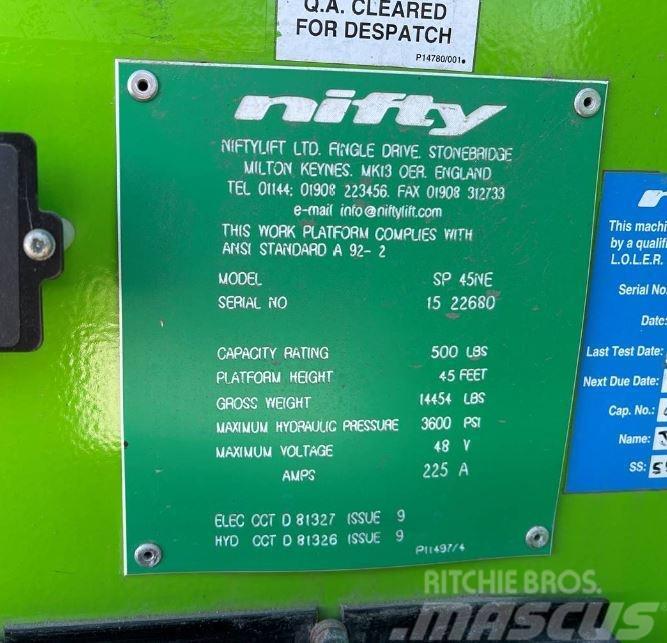 Niftylift SP45 Plataformas de trabajo telescópica