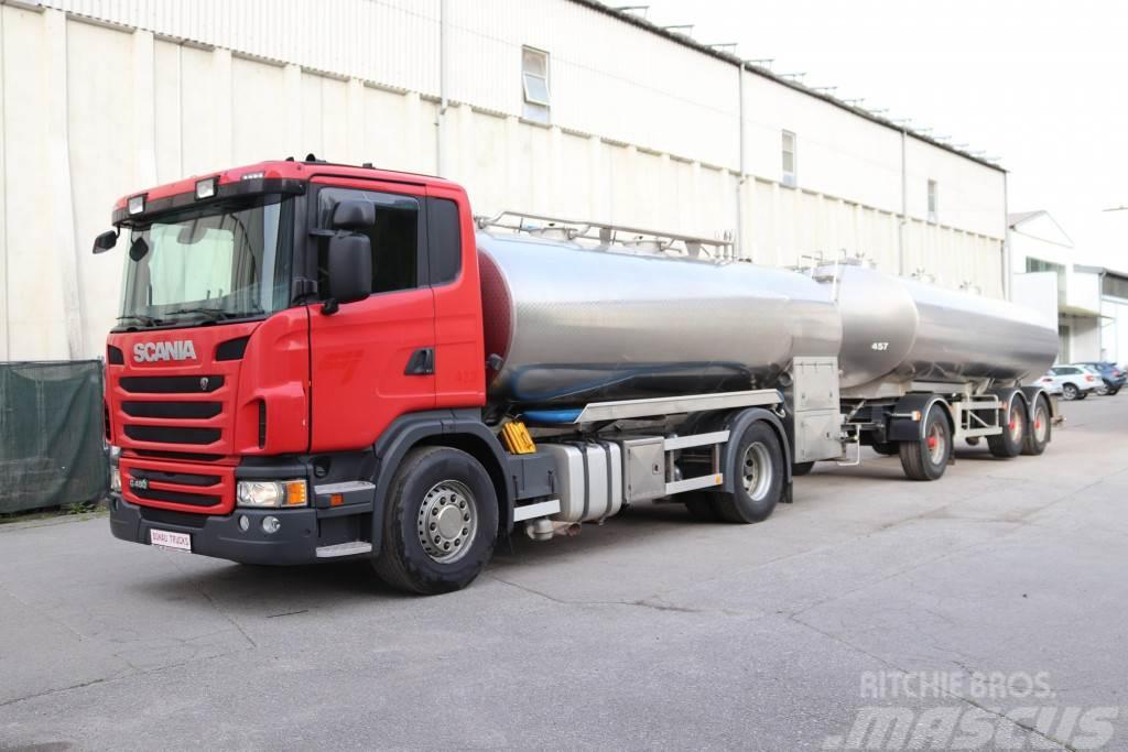 Scania G480 Milchtank isoliert Lkw + Anhänger Camiones cisterna