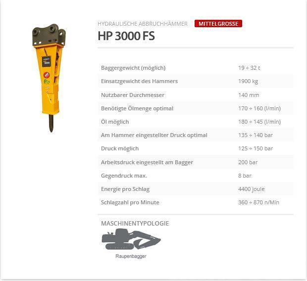 Indeco HP 3000 FS Martillos hidráulicos