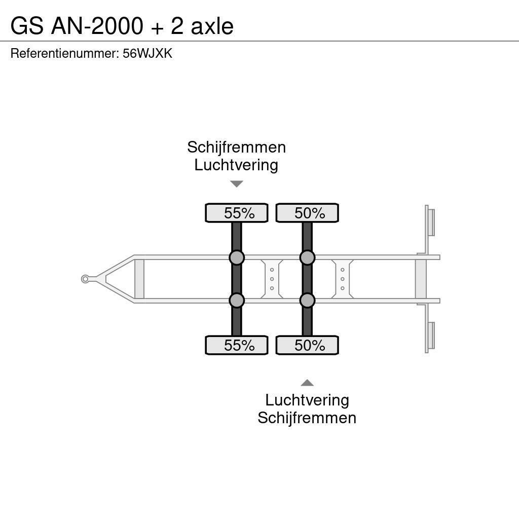 GS AN-2000 + 2 axle Plataforma plana/laterales abatibles