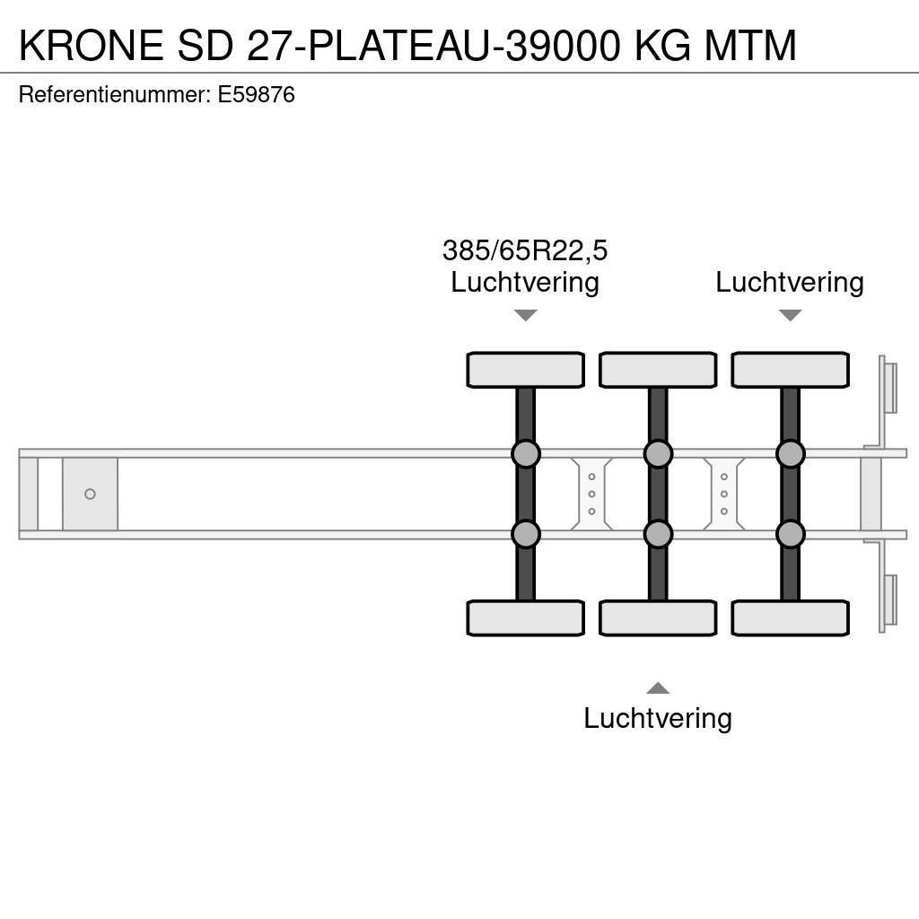 Krone SD 27-PLATEAU-39000 KG MTM Semirremolques de plataformas planas/laterales abatibles