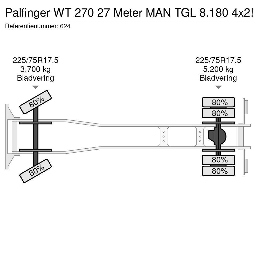 Palfinger WT 270 27 Meter MAN TGL 8.180 4x2! Plataformas sobre camión