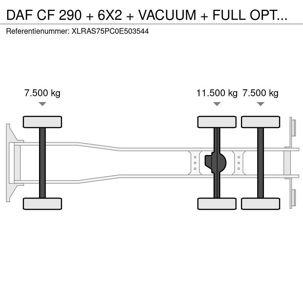 DAF CF 290 + 6X2 + VACUUM + FULL OPTION + EURO 2 Camiones aspiradores/combi