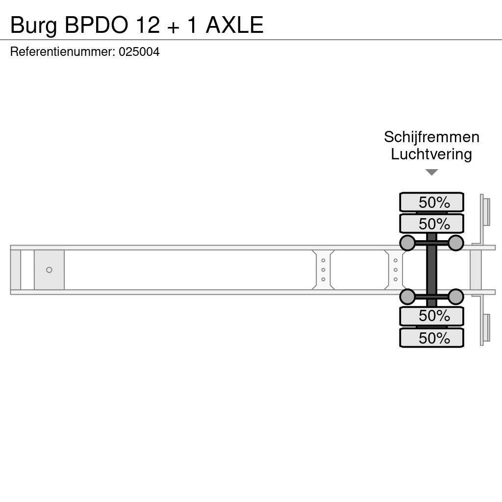 Burg BPDO 12 + 1 AXLE Semirremolques de plataformas planas/laterales abatibles