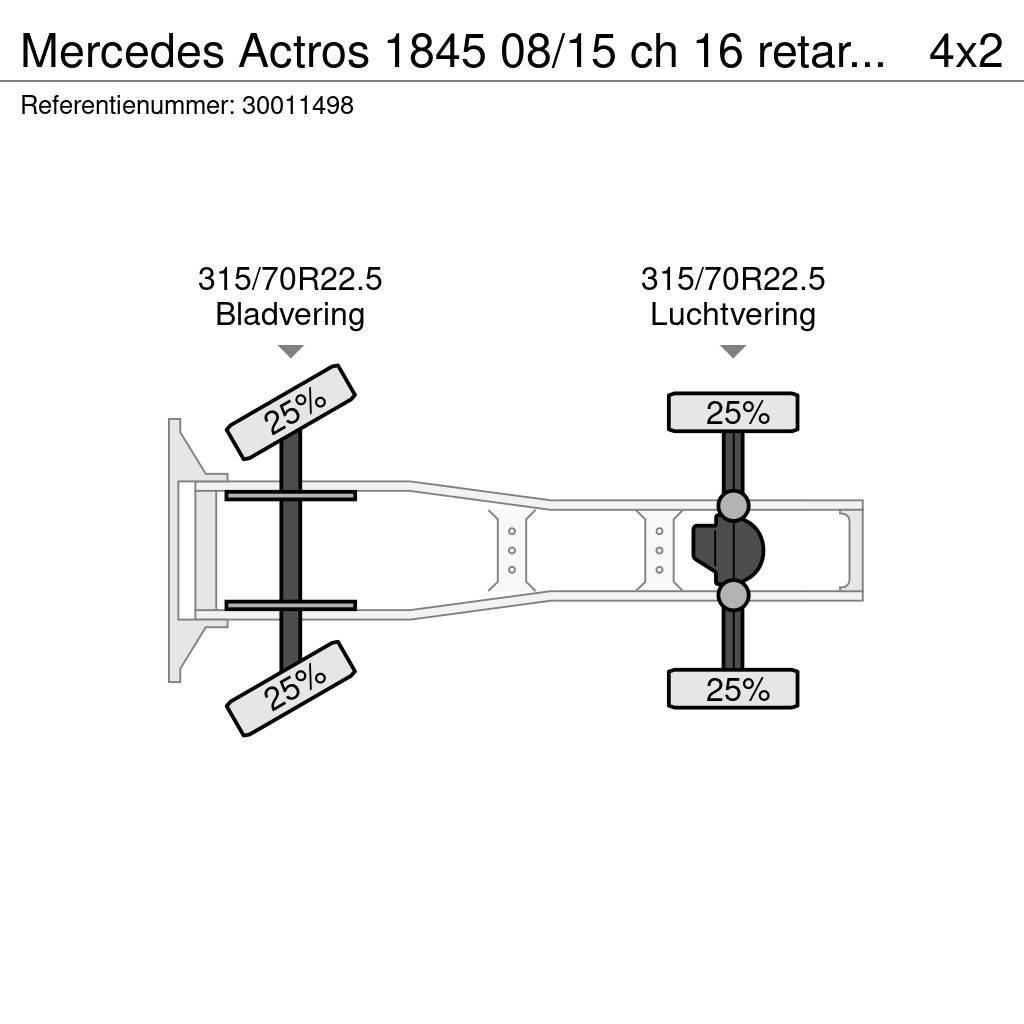 Mercedes-Benz Actros 1845 08/15 ch 16 retarder 2 tanks Cabezas tractoras