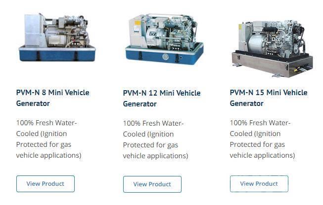 Fischer Panda generator Vehicle AC 15 Mini PVK-U Series Generadores diesel