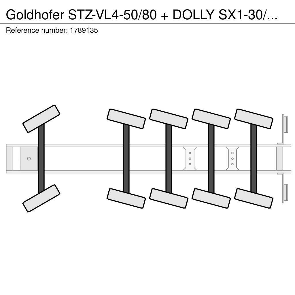 Goldhofer STZ-VL4-50/80 + DOLLY SX1-30/80 1+4 LOWLOADER/DIEP Semirremolques de góndola rebajada