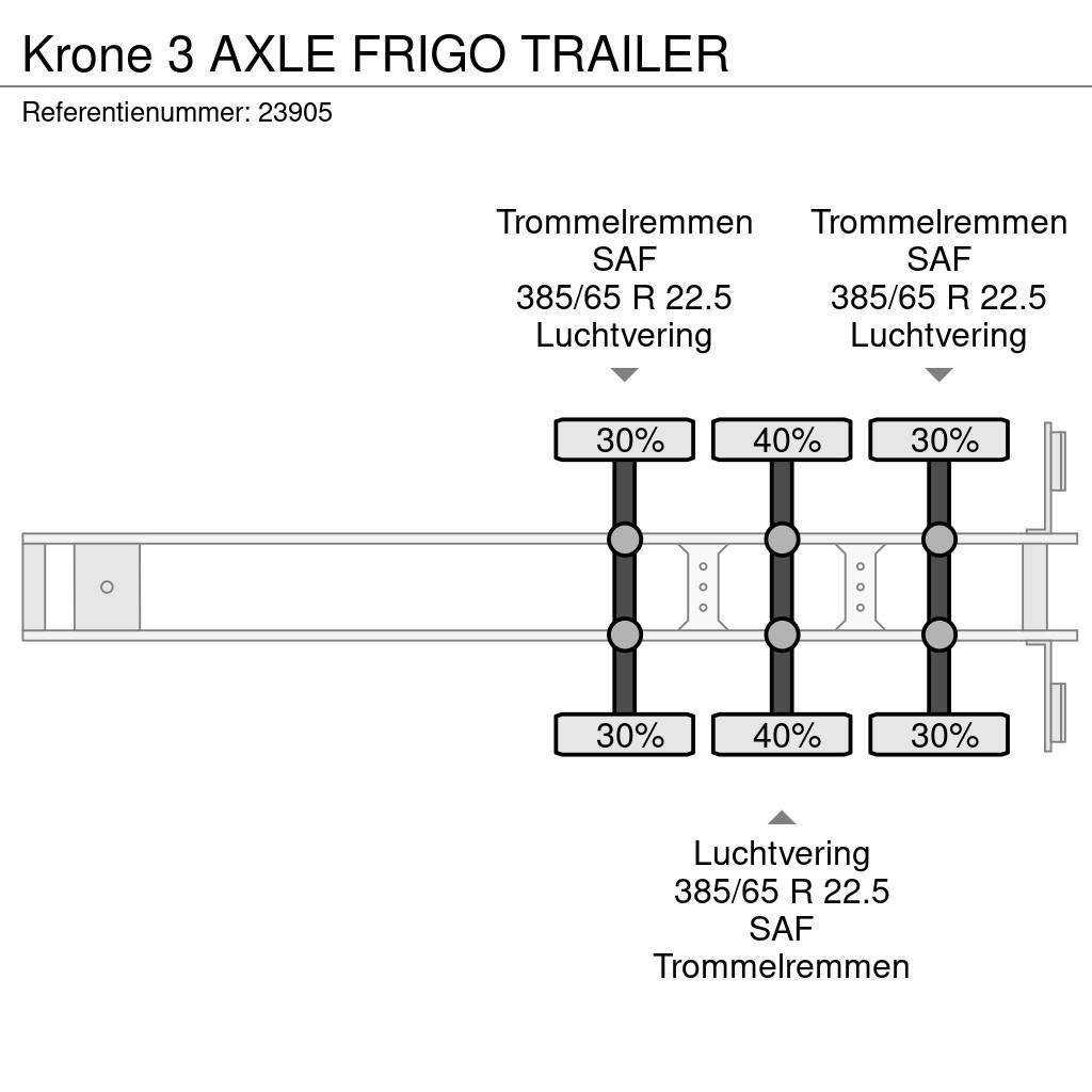 Krone 3 AXLE FRIGO TRAILER Semirremolques isotermos/frigoríficos
