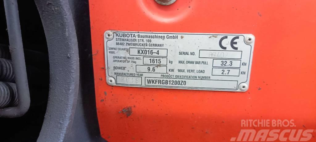 Kubota KX016-4 KX016 KX16 Mini excavadoras < 7t