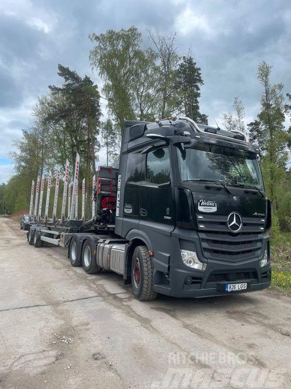 Mercedes-Benz Actros 2651 6x4 + CRANE + TRAILER Transporte de madera