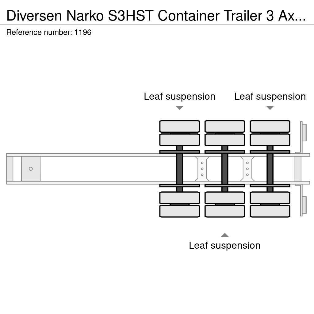 Närko S3HST Container Trailer 3 Axle BPW Semirremolques portacontenedores