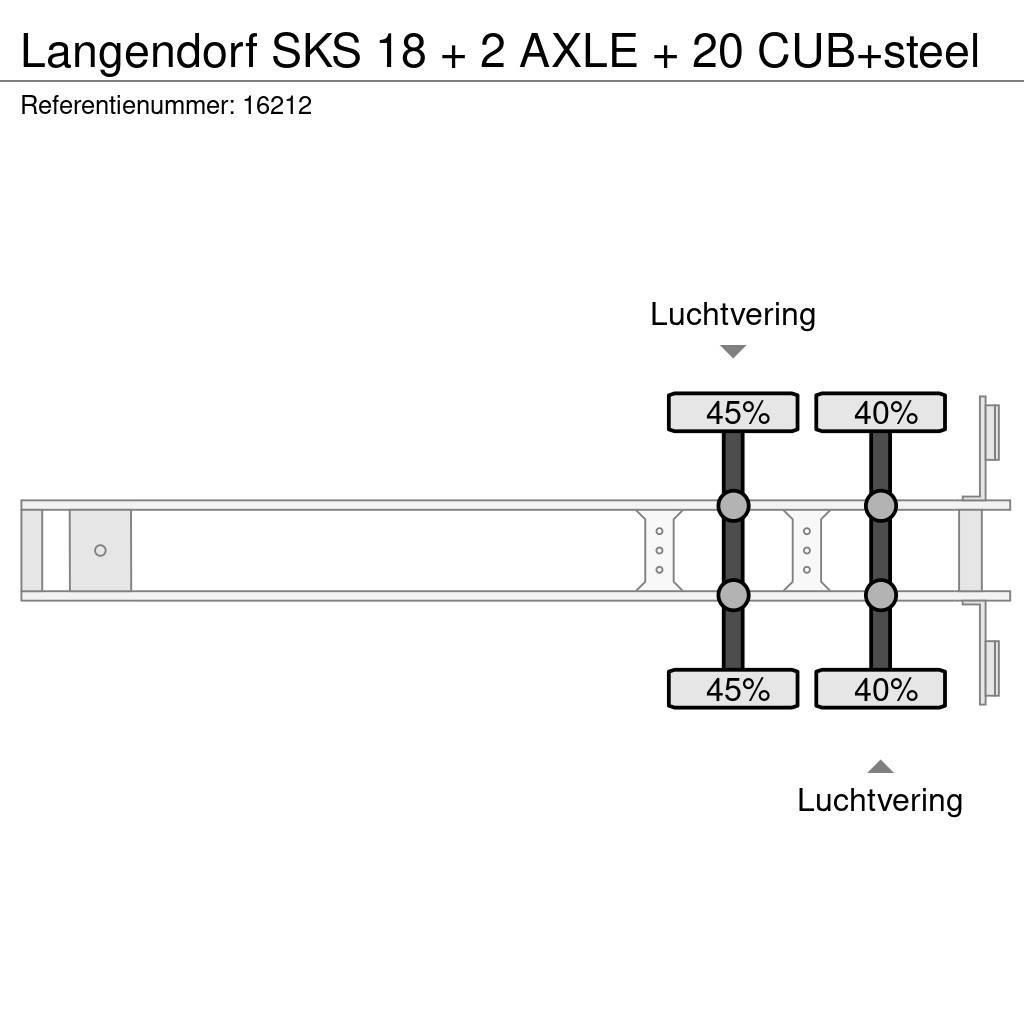 Langendorf SKS 18 + 2 AXLE + 20 CUB+steel Semirremolques bañera