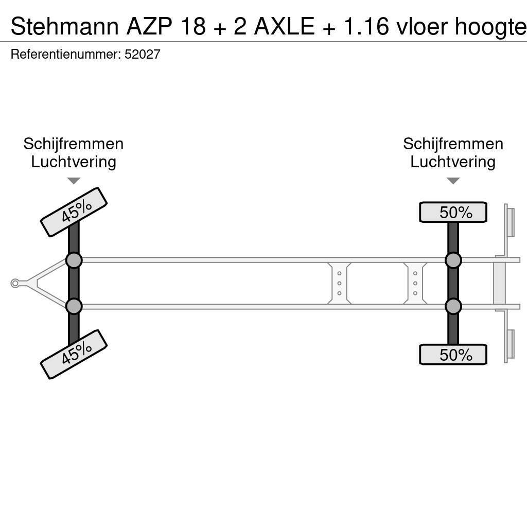 Stehmann AZP 18 + 2 AXLE + 1.16 vloer hoogte Caja de lona