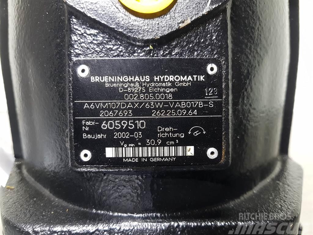 Brueninghaus Hydromatik A6VM107DAX/63W - Drive motor/Fahrmotor/Rijmotor Hidráulicos