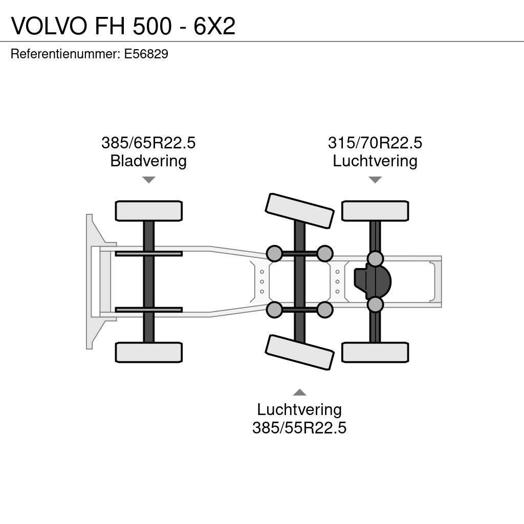 Volvo FH 500 - 6X2 Cabezas tractoras