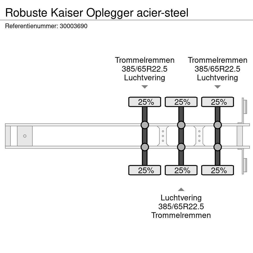 Robuste Kaiser Oplegger acier-steel Semirremolques de plataformas planas/laterales abatibles