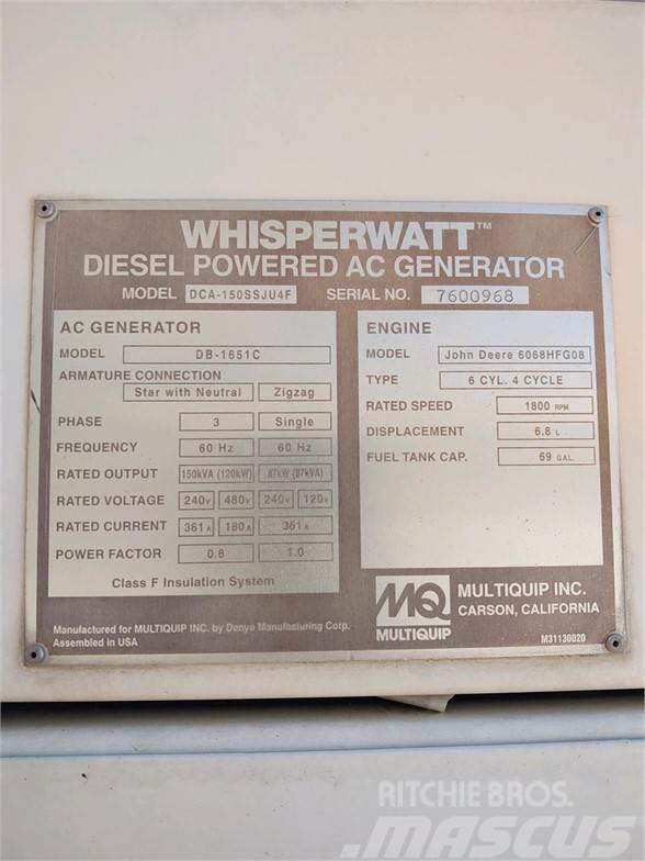 MultiQuip WHISPERWATT DCA150SSJU4F Generadores de gas
