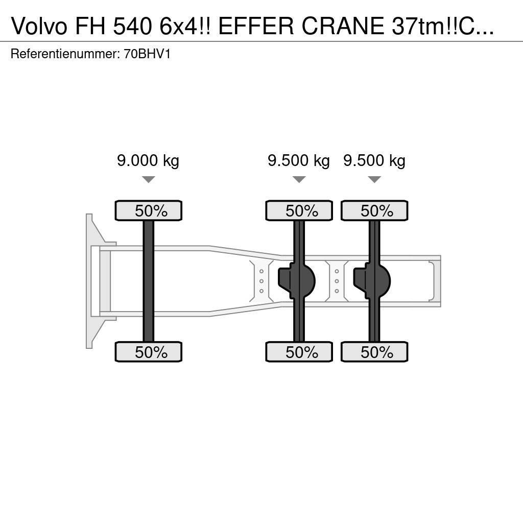 Volvo FH 540 6x4!! EFFER CRANE 37tm!!CUSTOM BUILD!!TOP!! Cabezas tractoras