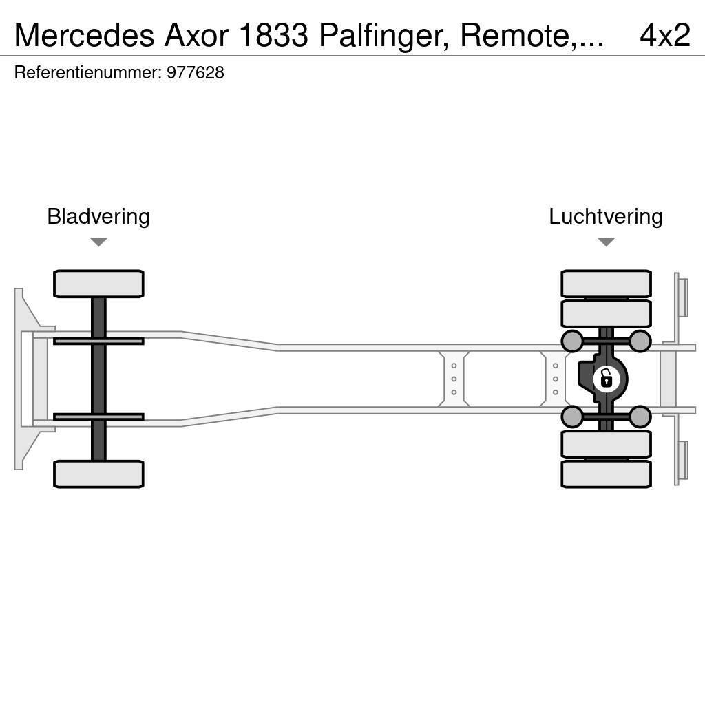 Mercedes-Benz Axor 1833 Palfinger, Remote, Manual, RVS loading p Camiones bañeras basculantes o volquetes
