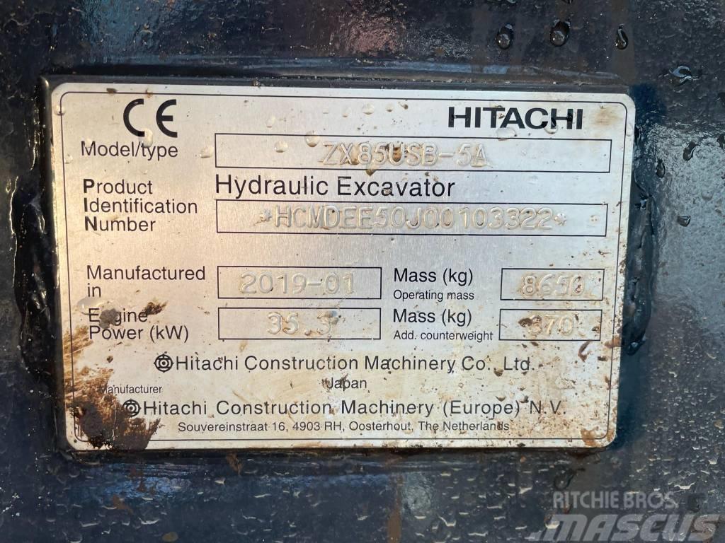 Hitachi ZX 85 US B-5 A Excavadoras 7t - 12t