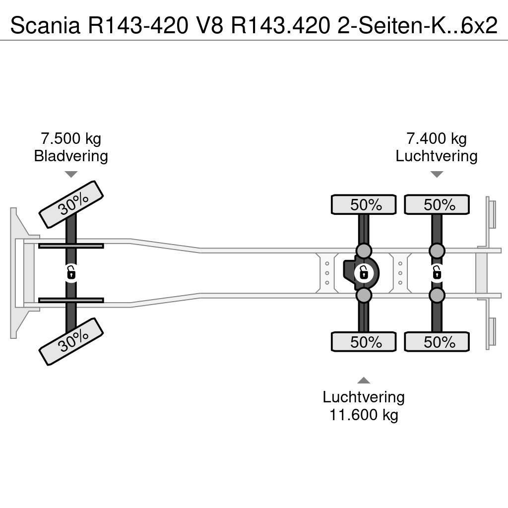 Scania R143-420 V8 R143.420 2-Seiten-Kipper 6x2 Manualget Camiones bañeras basculantes o volquetes