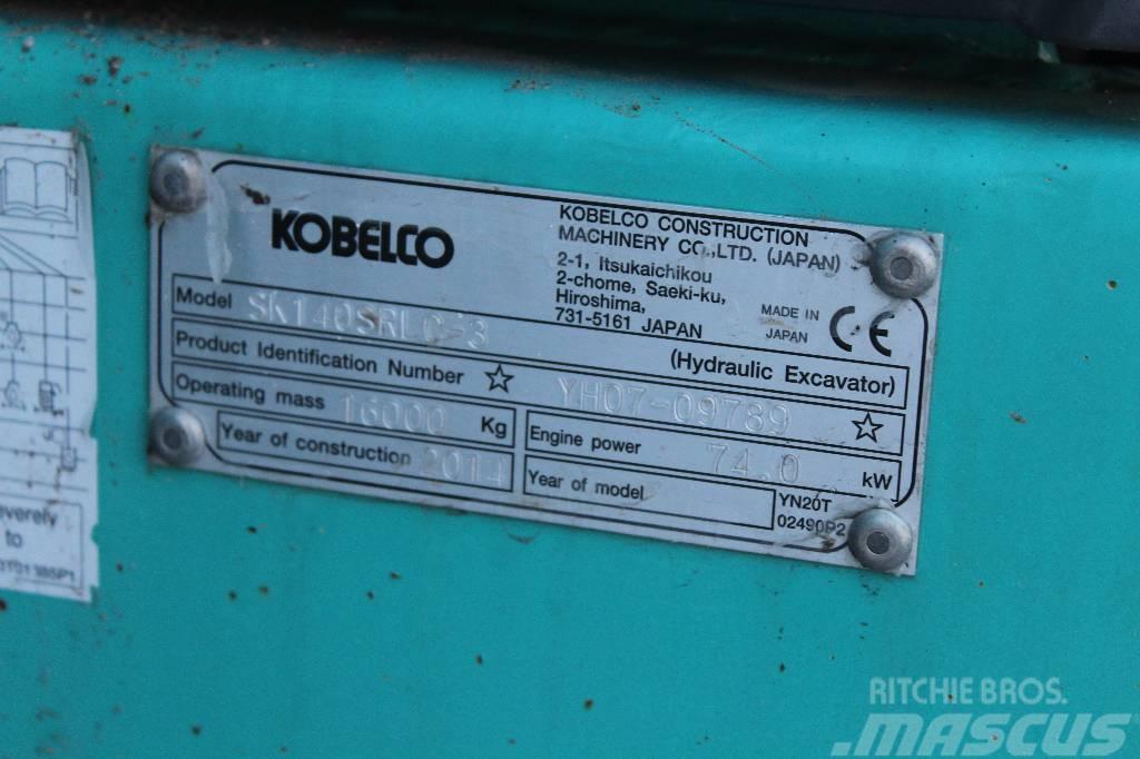 Kobelco SK 140 SR LC / Engcon, 3 Kauhaa, Rasvari Excavadoras de cadenas