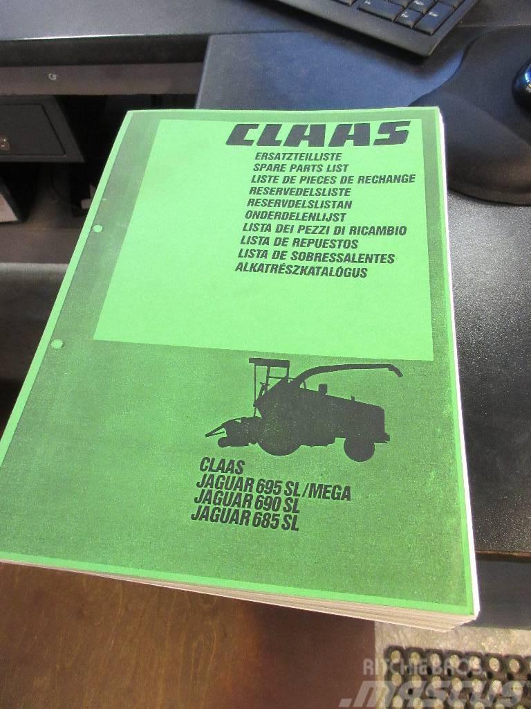 CLAAS Jaguar 695 varaosaluettelo/spare part list Otros equipos usados para la recolección de forraje