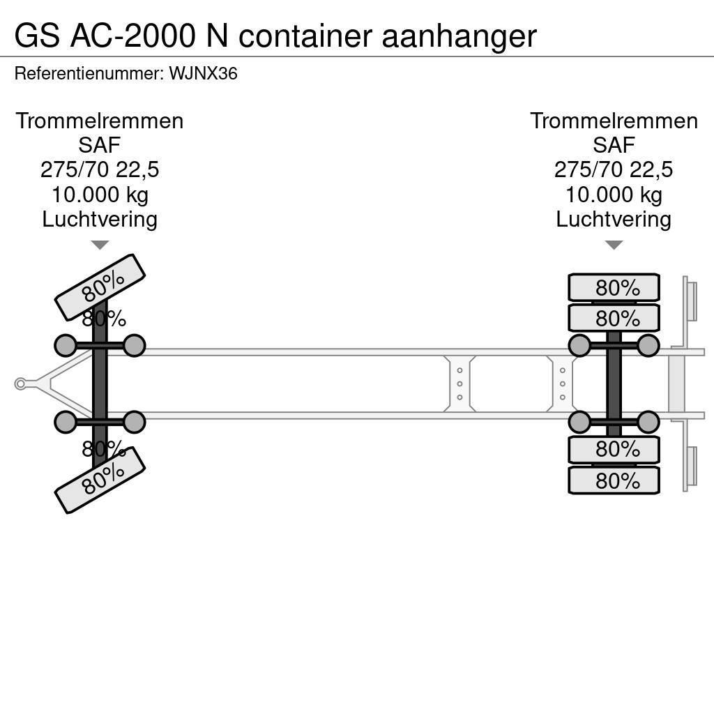 GS AC-2000 N container aanhanger Remolques portacontenedores