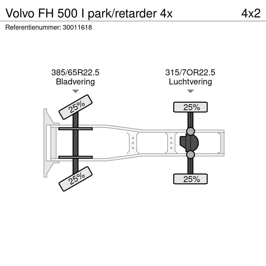 Volvo FH 500 I park/retarder 4x Cabezas tractoras