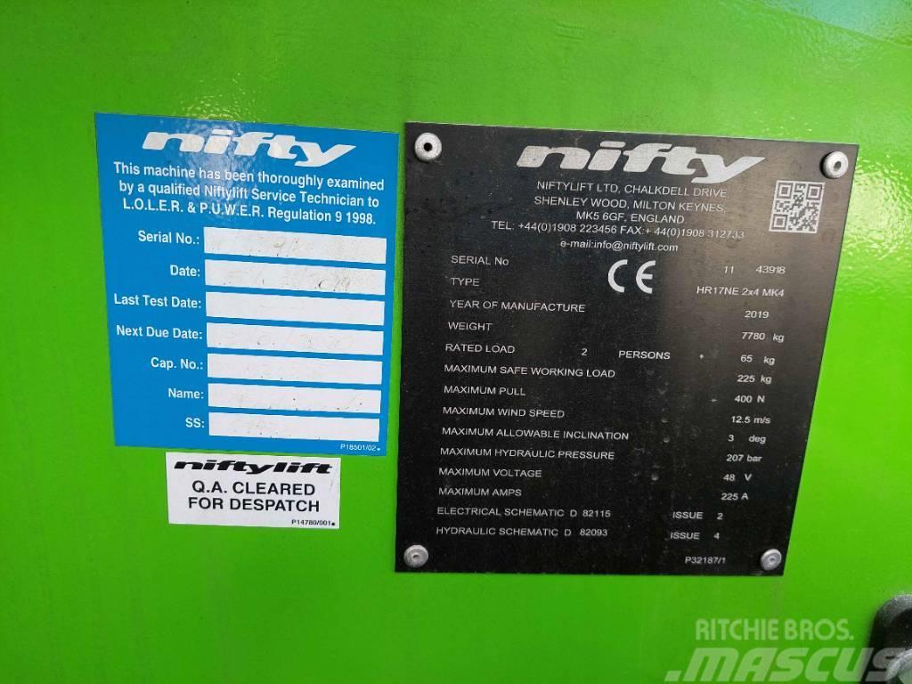 Niftylift HR 17 NE MK4 Plataforma de trabajo articulada