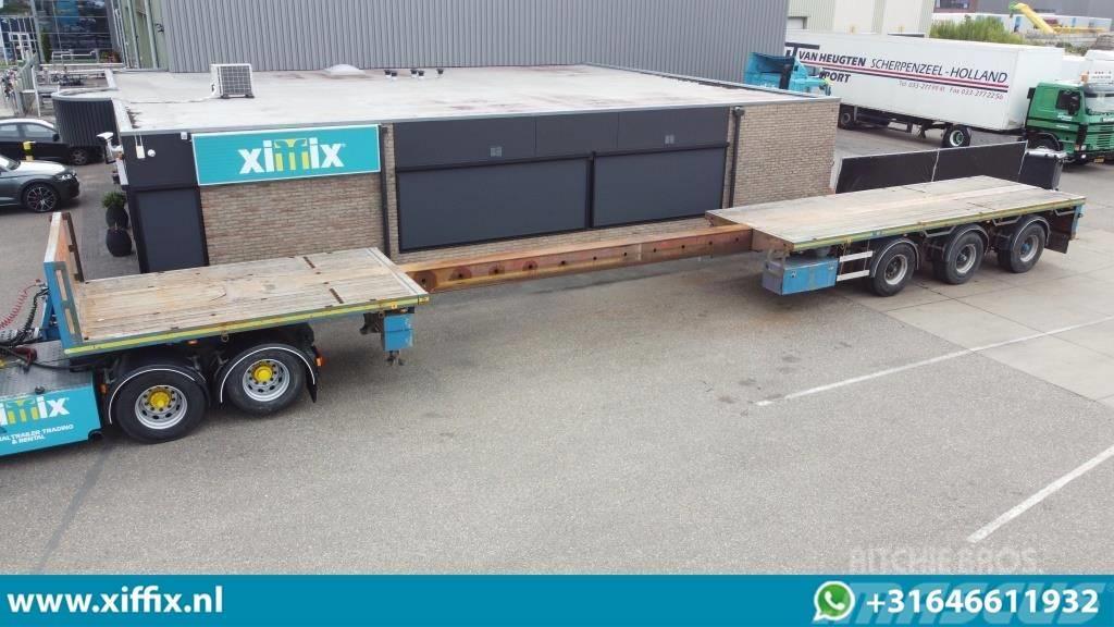 Floor 3-axle flat extendable trailer, 2x hydr. steering Semirremolques de plataformas planas/laterales abatibles