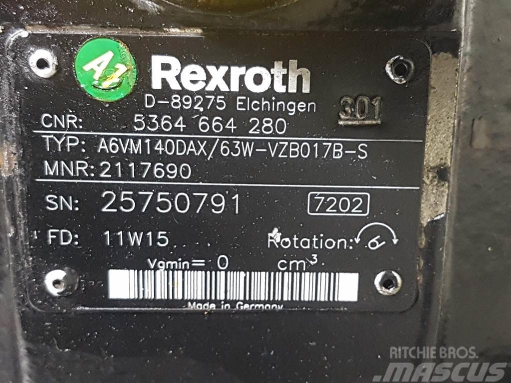 Terex TL210-5364664280-Rexroth A6VM140DAX/63-Drive motor Hidráulicos