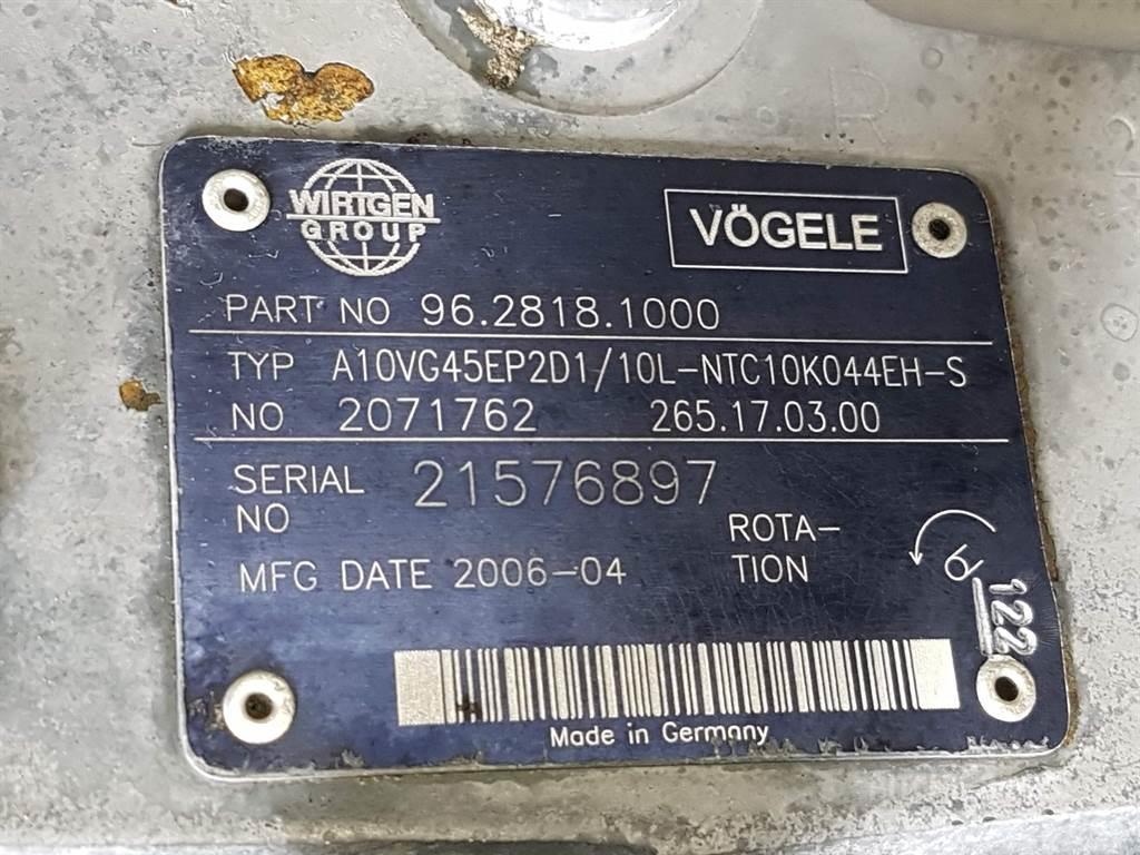 Vögele -Rexroth A10VG45EP2D1/10L-96.2818.1000-Drive pump Hidráulicos