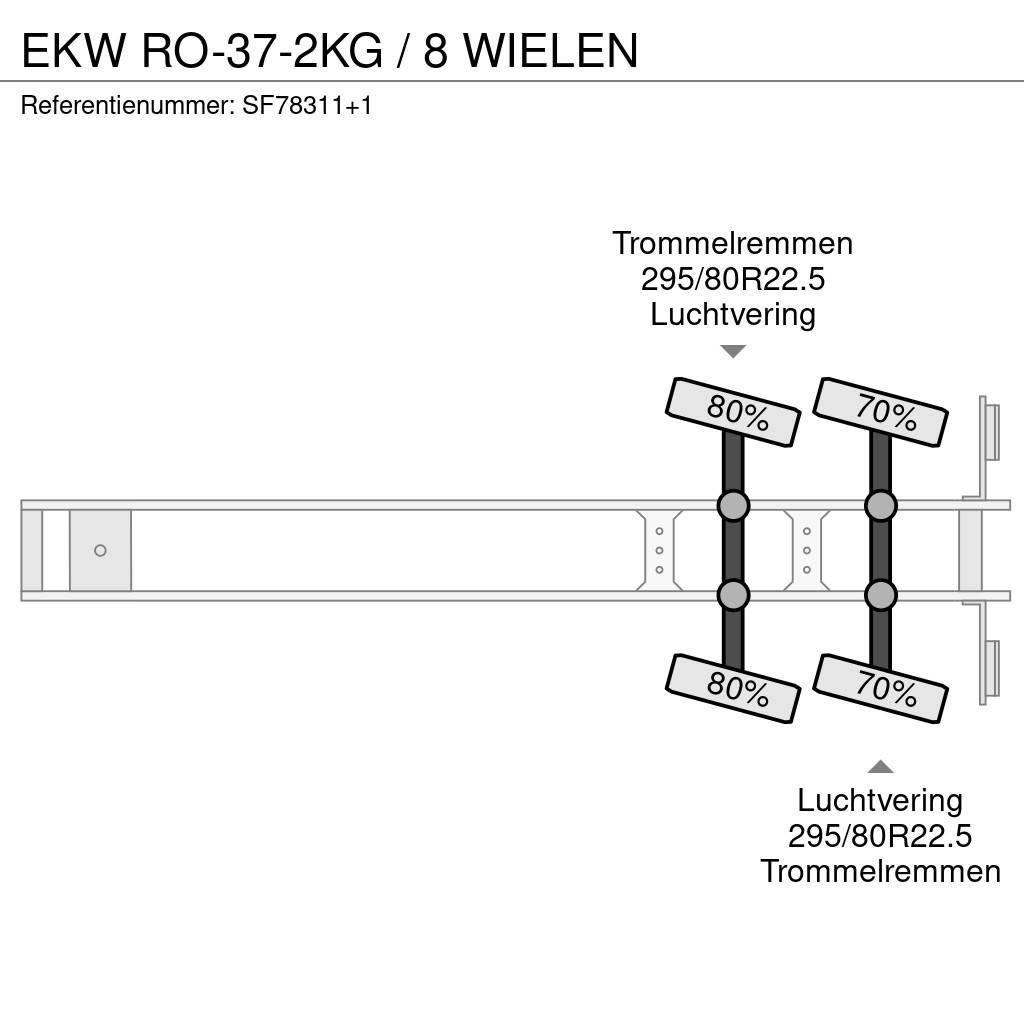 EKW RO-37-2KG / 8 WIELEN Semirremolques de plataformas planas/laterales abatibles