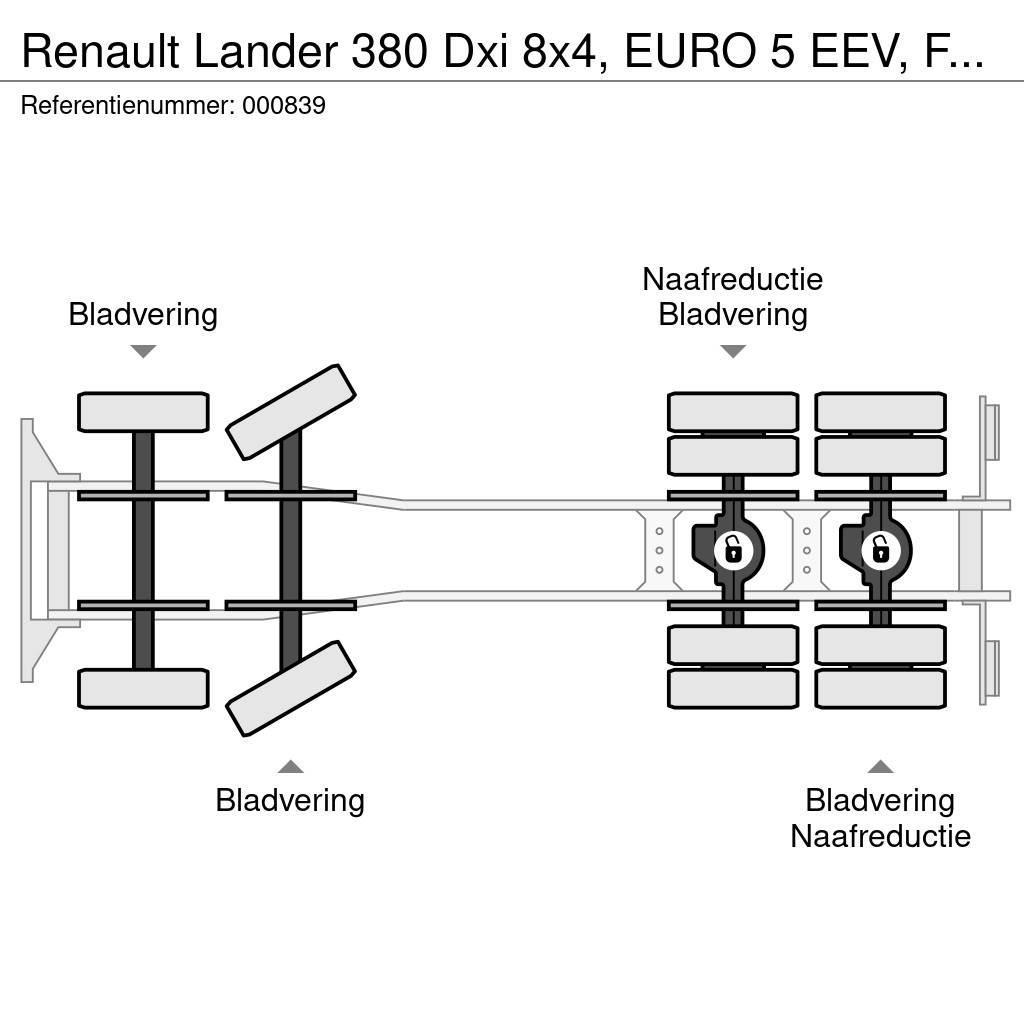 Renault Lander 380 Dxi 8x4, EURO 5 EEV, Fassi, Remote, Ste Camiones plataforma