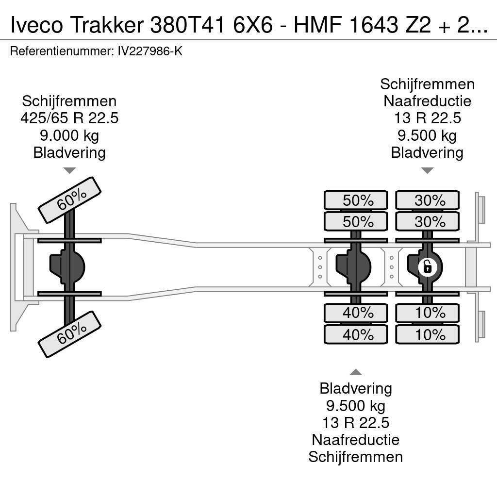 Iveco Trakker 380T41 6X6 - HMF 1643 Z2 + 2-WAY TIPPER Grúas todo terreno