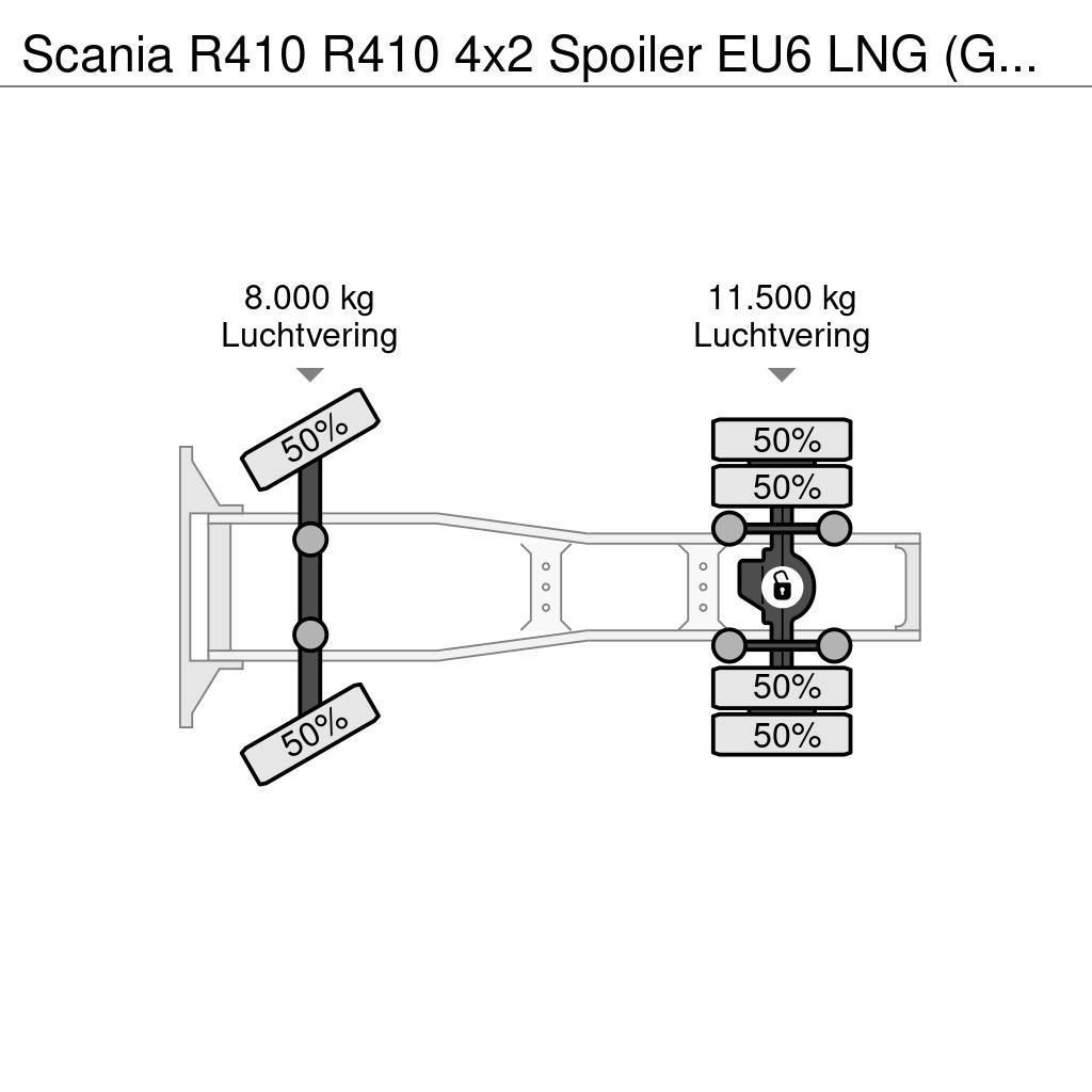 Scania R410 R410 4x2 Spoiler EU6 LNG (GAS) Automatik Cabezas tractoras