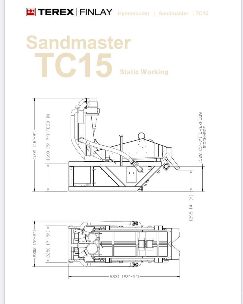 Terex Finlay TC 15 sandmaster Hydrocyklon odwadniacz Clasificadoras de áridos