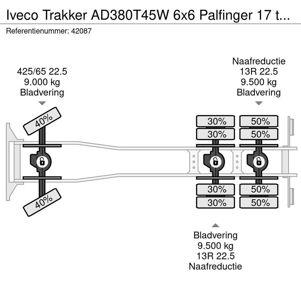 Iveco Trakker AD380T45W 6x6 Palfinger 17 ton/meter Z-kra Camiones bañeras basculantes o volquetes