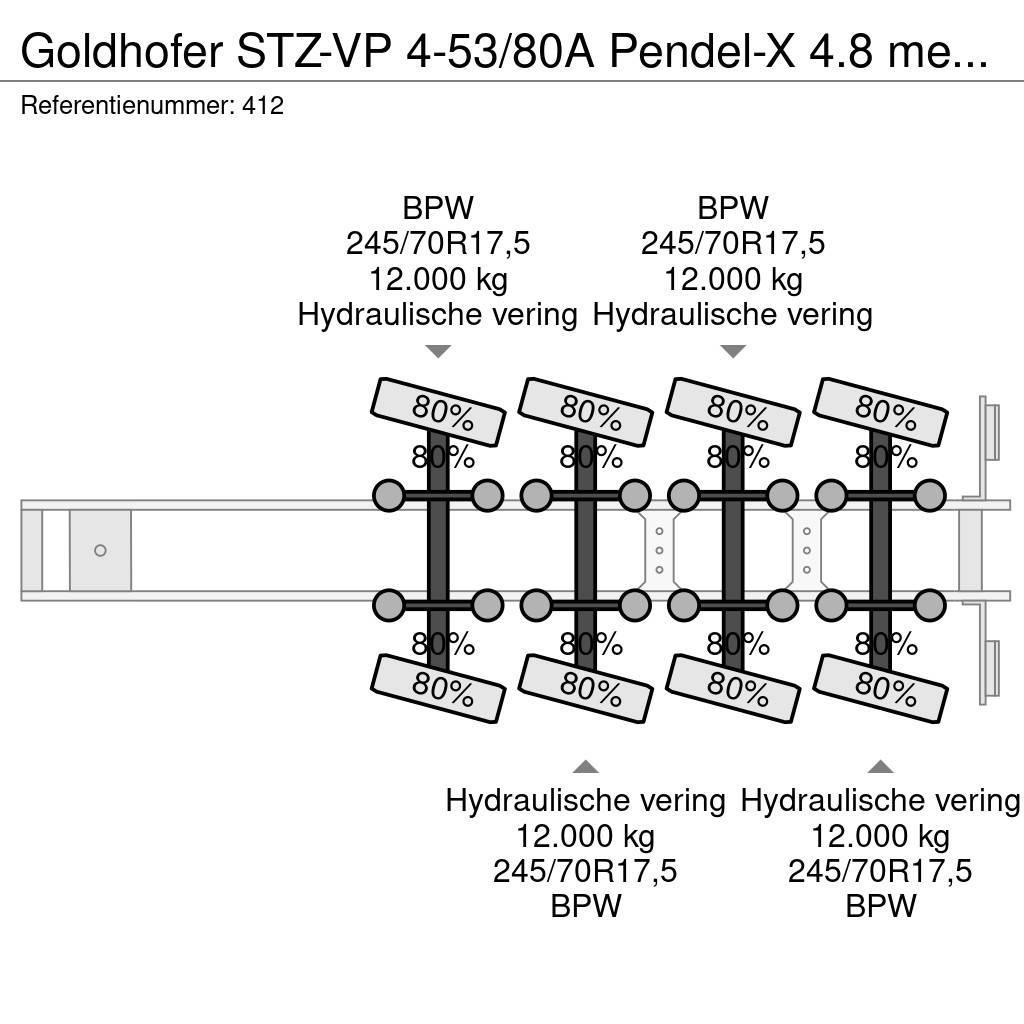 Goldhofer STZ-VP 4-53/80A Pendel-X 4.8 meter Extand! Semirremolques de góndola rebajada