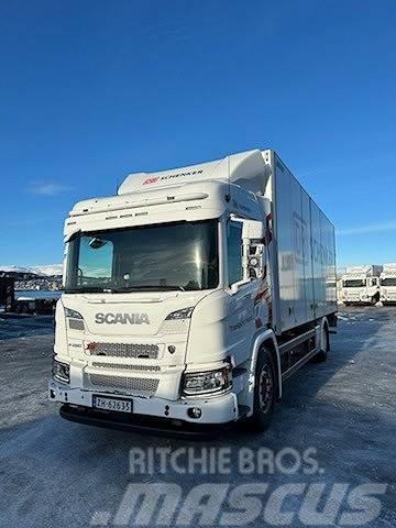 Scania P280B4x2NB m/Närko skappåbygg, sideåpning og baklø Camiones caja cerrada