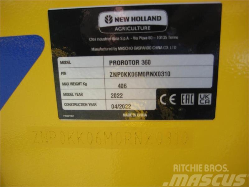 New Holland Prorotor 360 Rastrillos y henificadores