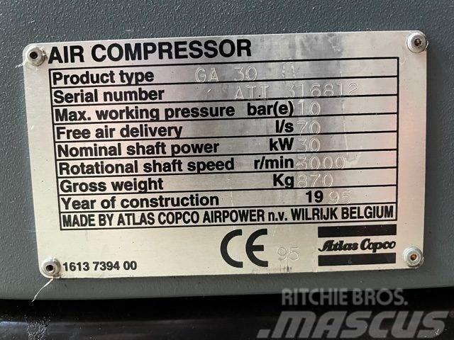 Atlas Copco GA30 el-skruekompressor Compresores