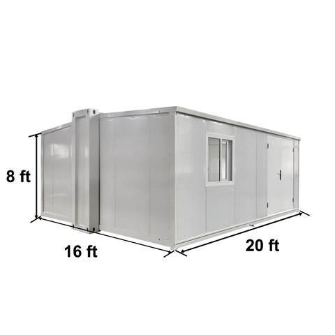  20 ft x 16 ft x 8 ft Expandable Metal Storage Shed Contenedores de almacenamiento