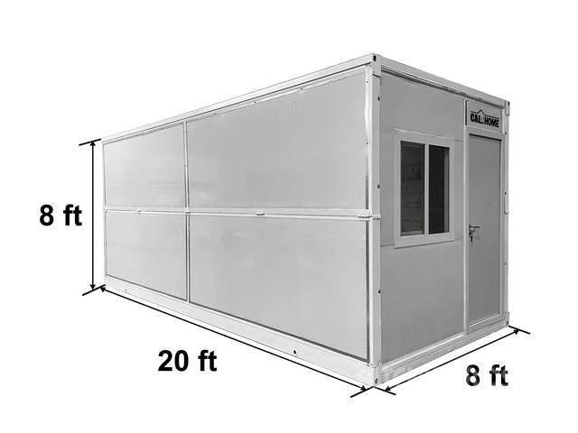  20 ft x 8 ft x 8 ft Foldable Metal Storage Shed wi Contenedores de almacenamiento