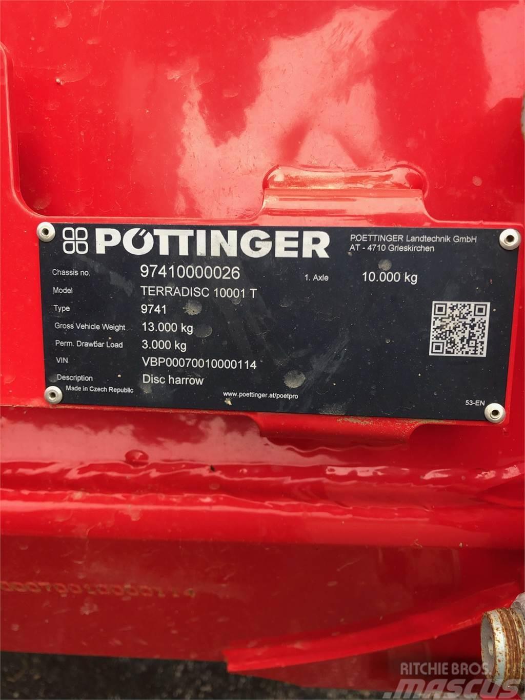Pöttinger TERRADISC 10001T 32.5 Otras máquinas y aperos de labranza