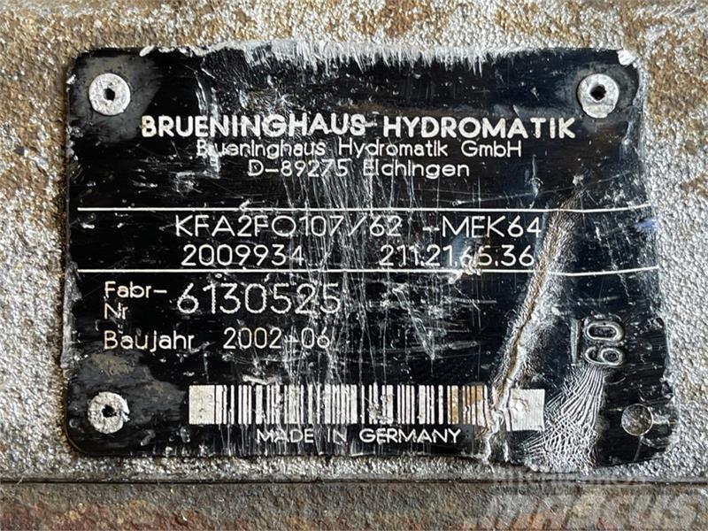 Brueninghaus Hydromatik BRUENINGHAUS HYDROMATIK HYDRAULIC PUMP KFA2FO107 Hidráulicos