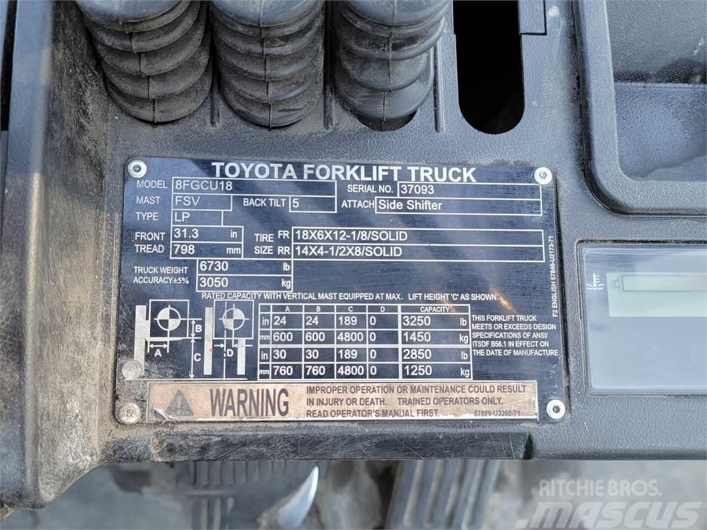 Toyota 8FGCU18 Carretillas LPG