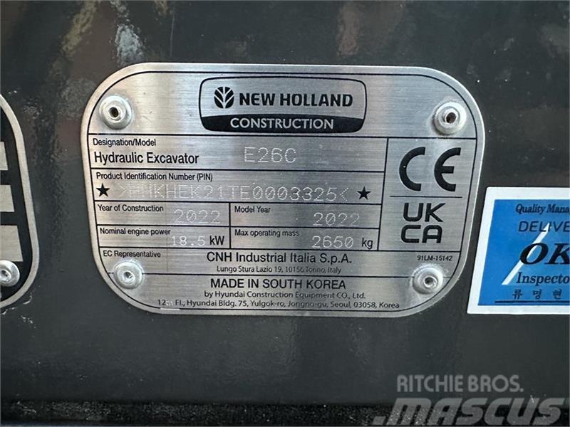 New Holland E26C Mini excavadoras < 7t