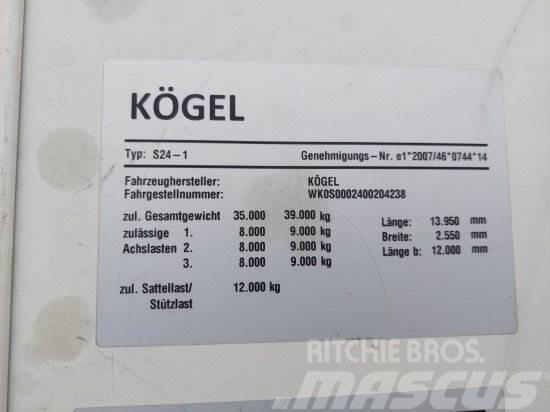 KöGEL S24 TAUTLINER, ALUFELGEN, SAF-ACHSEN, Semirremolques con caja de lona